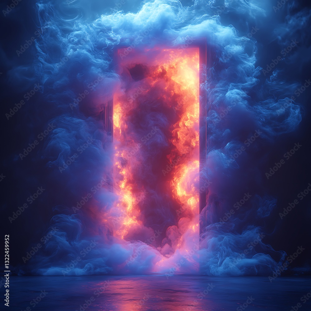 © Rupak - Captivating portal surrounded ethereal clouds mystical ambiance glowing entryway image