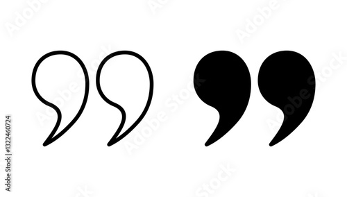 Quote icon vector. Quotation mark sign and symbol