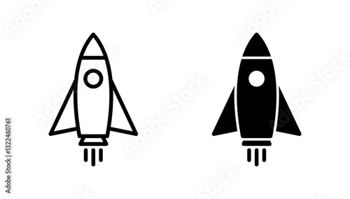 Rocket icon vector. Startup sign and symbol. rocket launcher icon