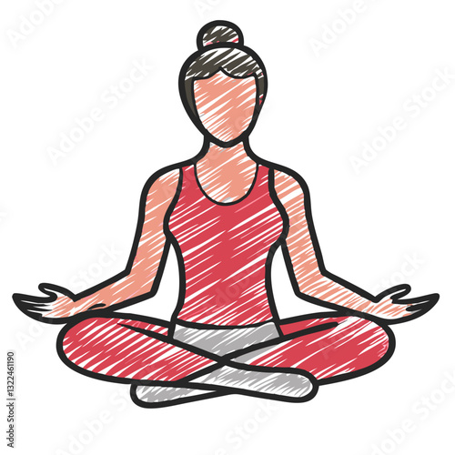 Calmness and zen: woman in meditation.