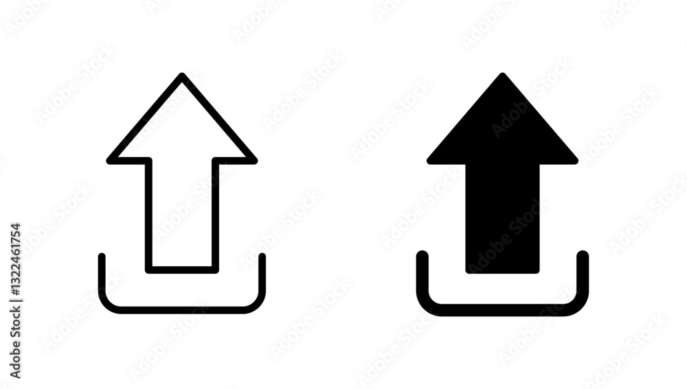 Upload icon vector. load data sign and symbol Upload icon vector. load data sign and symbol