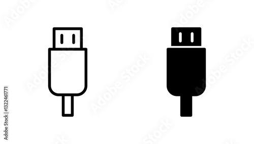 Usb icon vector. Flash disk sign and symbol. flash drive sign.