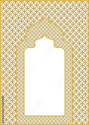 Ornate Islamic Window Frame Design
