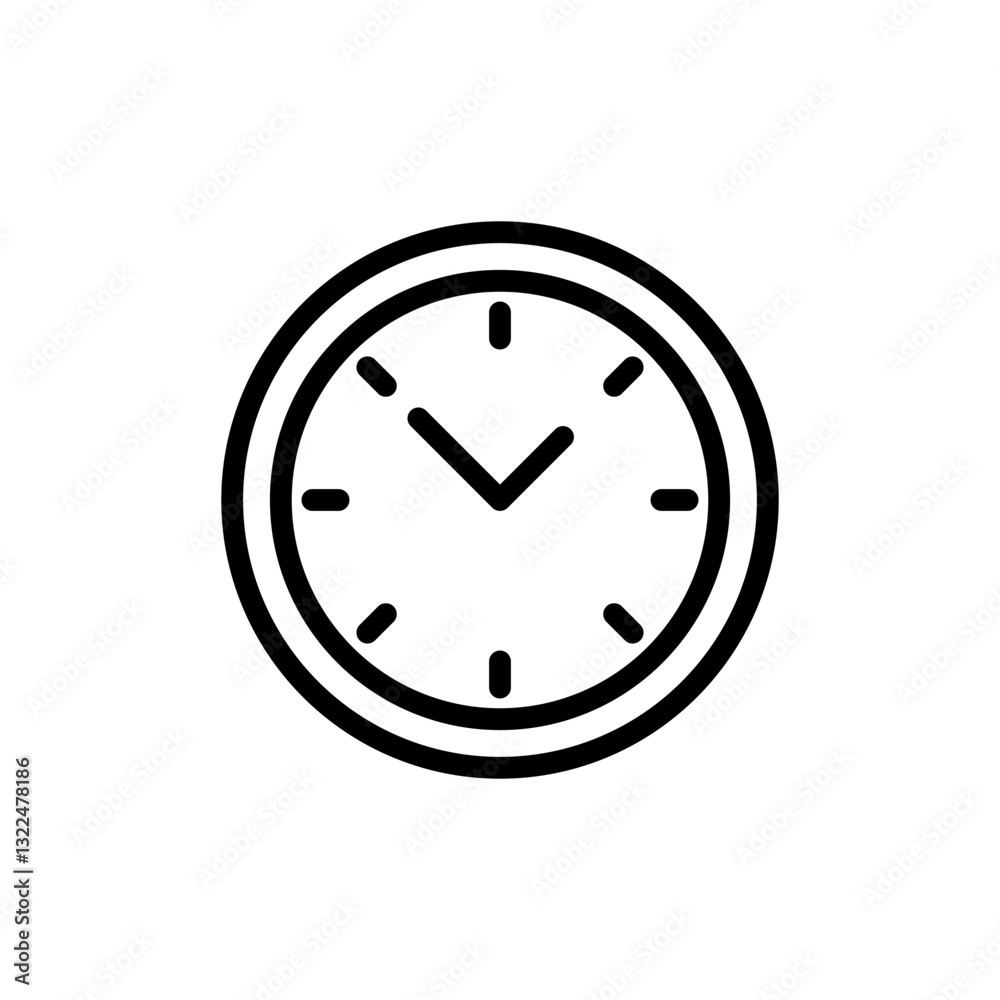 Clock icon vector illustration. Time sign and symbol. watch icon Clock icon vector illustration. Time sign and symbol. watch icon