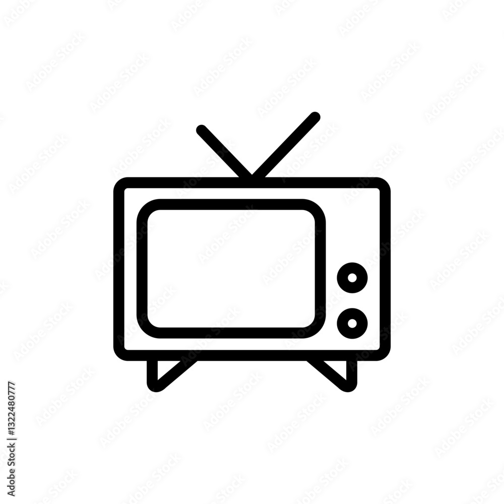 Tv icon vector illustration. television sign and symbol