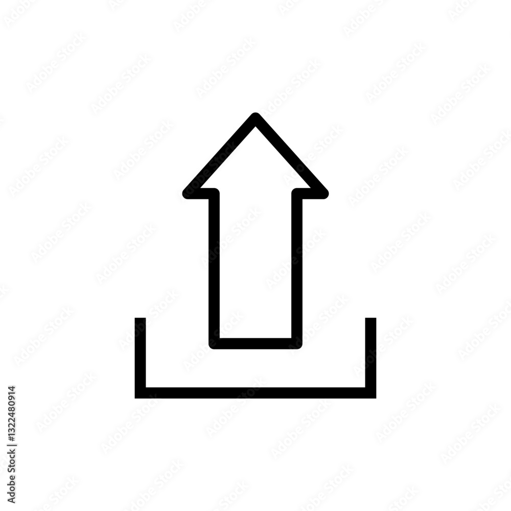 Upload icon vector illustration. load data sign and symbol Upload icon vector illustration. load data sign and symbol