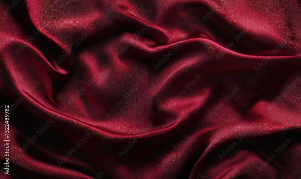 Fototapeta premium A red fabric with a shiny texture