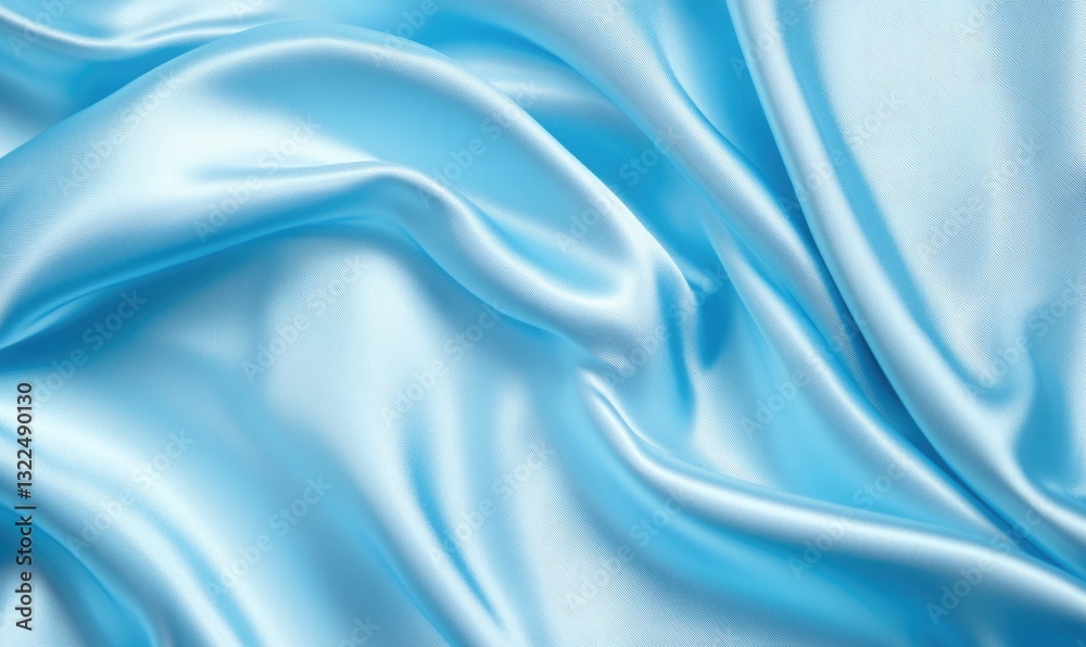 Obraz premium A blue fabric with a smooth texture