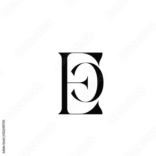 EC Luxury minimal monogram Real Estate Logo design