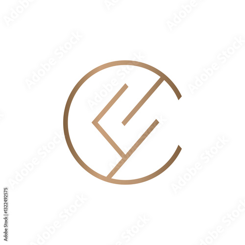 EC Luxury minimal monogram Real Estate Logo design