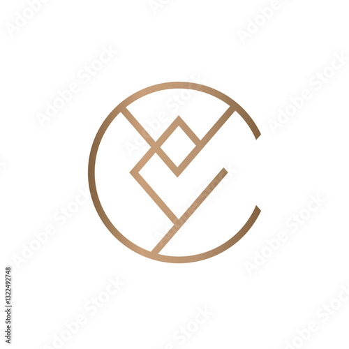 EC Luxury minimal monogram Real Estate Logo design