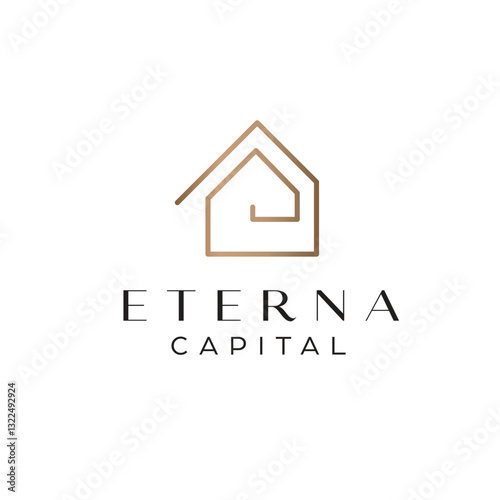 EC Luxury minimal monogram Real Estate Logo design