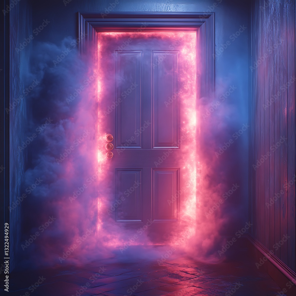 Dreamy portal surrounded ethereal clouds mystical ambiance divine radiance image Dreamy portal surrounded ethereal clouds mystical ambiance divine radiance image
