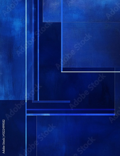 Abstract Blue Geometry: Euclidean Blue Geometric Line Pattern for Design Projects