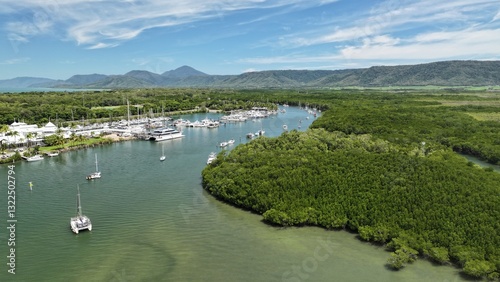 Port Douglas Marina Australia with mangroves