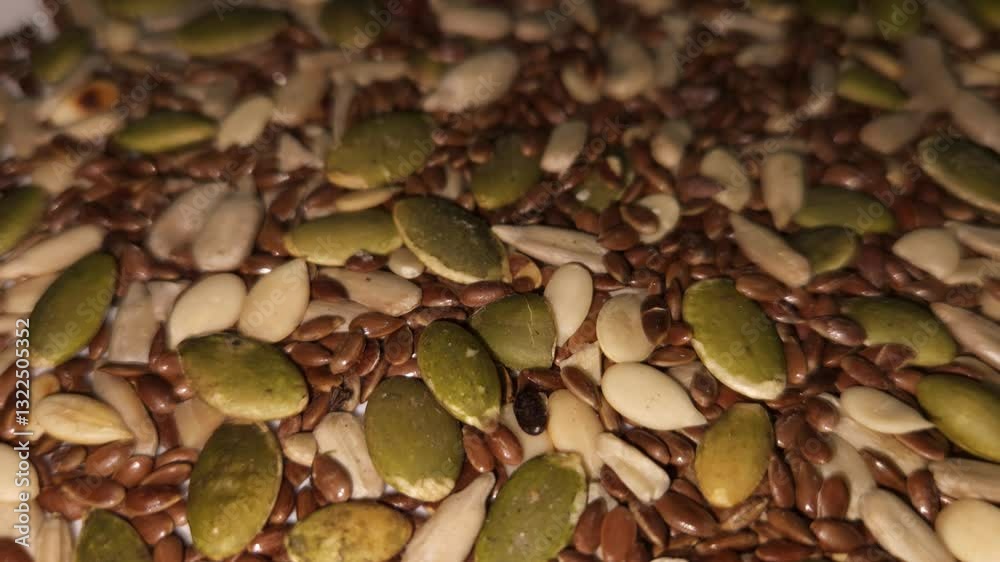 A close-up view of a variety of seeds, Food Background A close-up view of a variety of seeds, Food Background