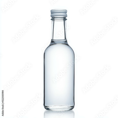 Wallpaper Mural A clear glass bottle stands out against a crisp white background, showcasing its elegant design and simplicity. Torontodigital.ca