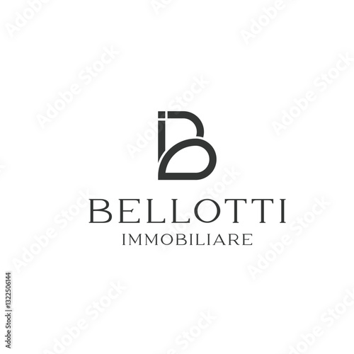 Bi IB Luxury Real Estate Business Monogram logo design