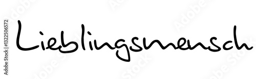 Lieblingsmensch, ein ganz besonderer Ausdruck für einen geliebten und sehr geschätzten Menschen, Schreibschrift, Vektor-Grafik, deutsch, Deutschland, Version 14
