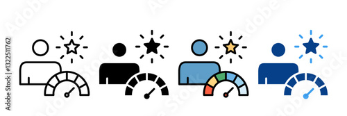 Employee Morale Icon Set Multiple Style Collection