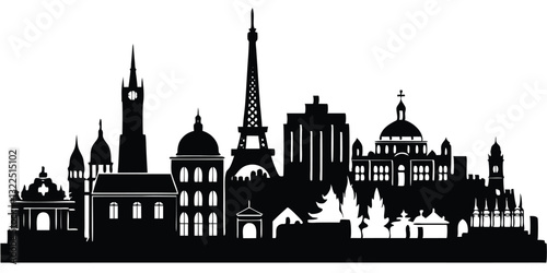 Iconic Landmark Silhouettes in Vector