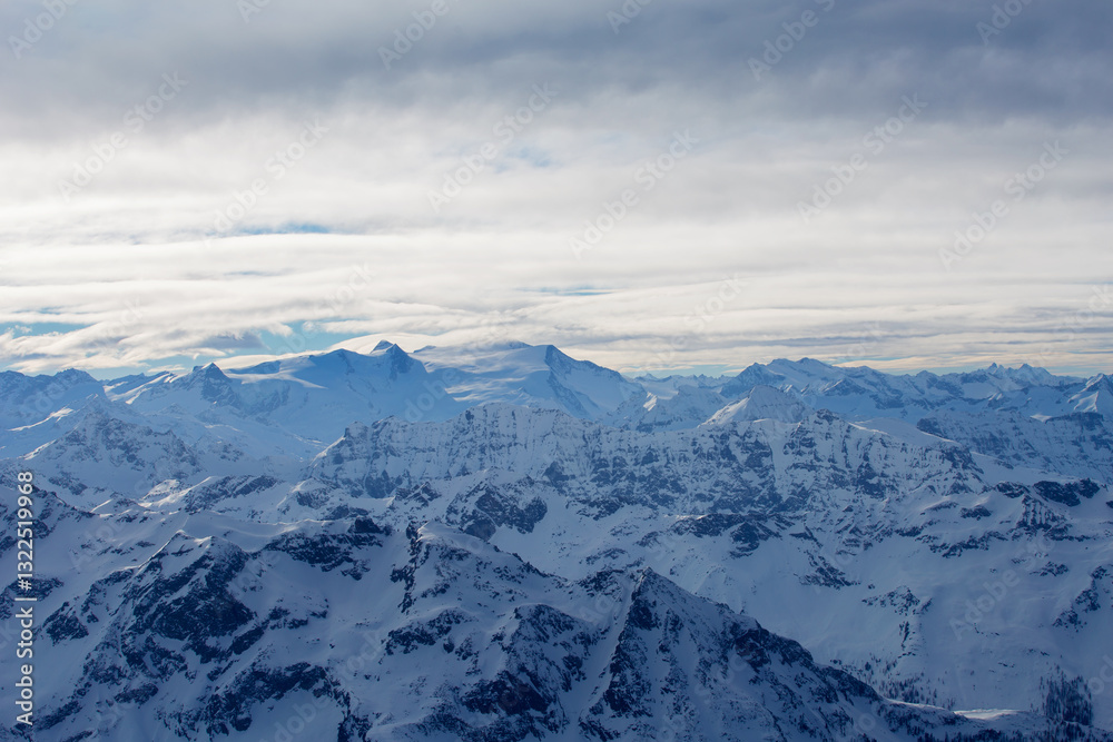 Naklejka premium View to the Austrian Alps from Kitzsteinhorn