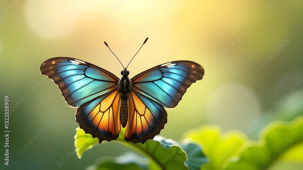 Fototapeta premium butterfly on flower