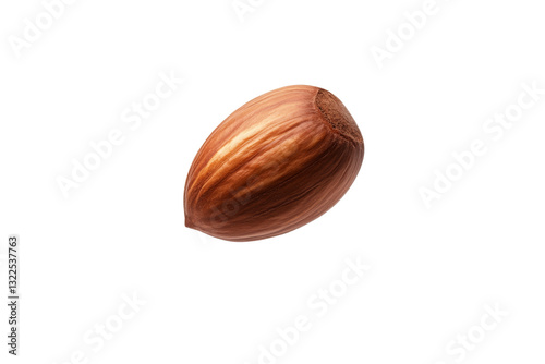Nut is shown in a close up, isolated