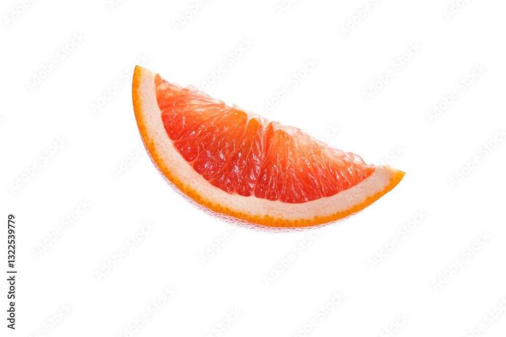 Slice of a red grapefruit on a white background, isolated Slice of a red grapefruit on a white background, isolated