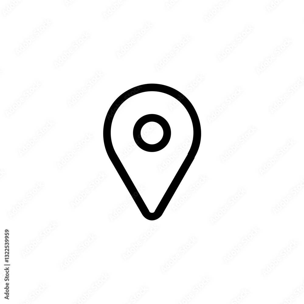 A Simple Yet Elegant Location Marker, Signifying A Place To Discover And Explore, With Clean Lines And A Minimalist Design In Black And White A Simple Yet Elegant Location Marker, Signifying A Place To Discover And Explore, With Clean Lines And A Minimalist Design In Black And White