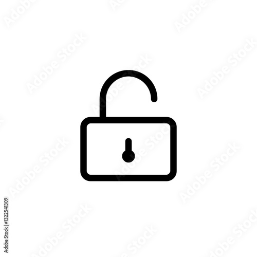 Unlocked Potential, A Symbol Of Freedom And New Beginnings, Depicted In A Minimalist Line Art Style With Clean Lines And A Simple Black-and-white Aesthetic
