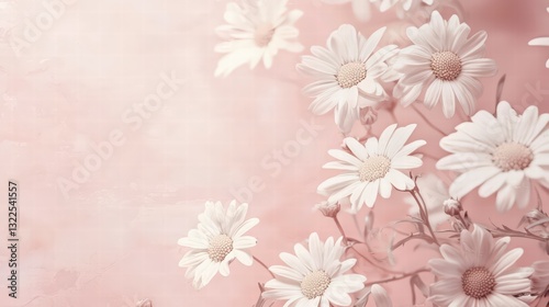 Gentle Daisies in Pastel Hues: Delicate daisies with soft petals against a dreamy pastel backdrop evoke feelings of tranquility and grace. Ideal for projects needing elegance.