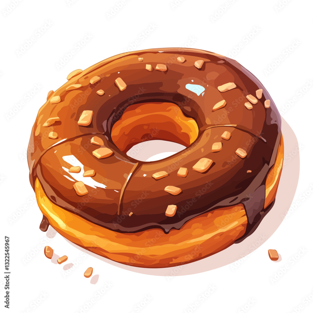Boston Cream Donut Icon Vector Illustration – Delicious Donut Filled with Cream and Topped with Chocolate Glaze
Boston Cream Donut Icon Vector Illustration – Delicious Donut Filled with Cream and Topped with Chocolate Glaze