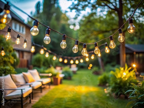 Backyard String Lights: Festive Garden Party & Camping Decor