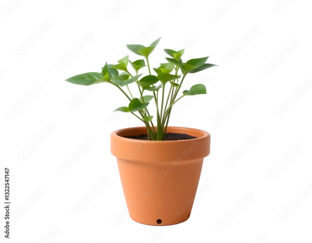Small plant in pot isolated on transparent background Small plant in pot isolated on transparent background