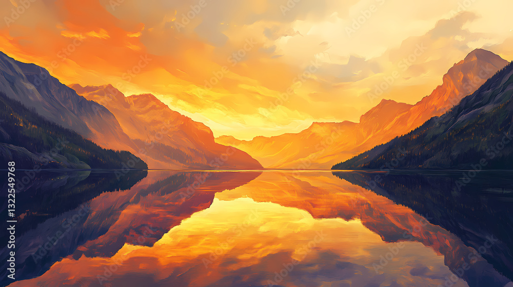 Naklejka premium dramatic horizons distant mountain