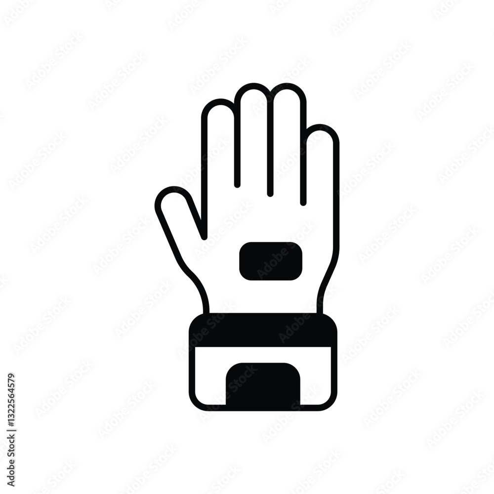 Safety Gloves Vector icon Safety Gloves Vector icon