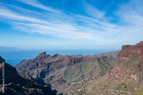View to Masca valley, Buena Vista del Norte, Tenerife, Canary Islands, Spain, Europe photo