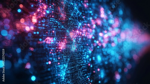 Wallpaper Mural On a blue background, a colorful network of interconnected people is depicted Torontodigital.ca