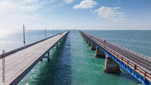 Wallpaper Mural An aerial view of the stunning 106.5mile Overseas Highway, ending in Key West, Florida, offers scenic ocean views and inviting stops for exploring local culture and landscapes Torontodigital.ca