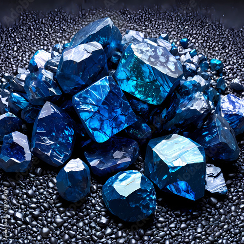 Shiny minerals symbolize rare earth elements deal, highlighting their economic and technological significance.  