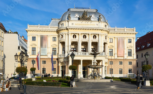 Slovak National Theatre. Neo-Renaissance building on Hviezdoslav Square. Bratislava. Slovakia photo