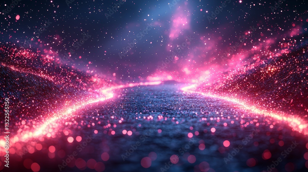 Fototapeta premium Innovative uses of big data, stock predictions, machine learning algorithms, neural networks, complex information systems, technology, data analysis, data visualization, cyberspace, future