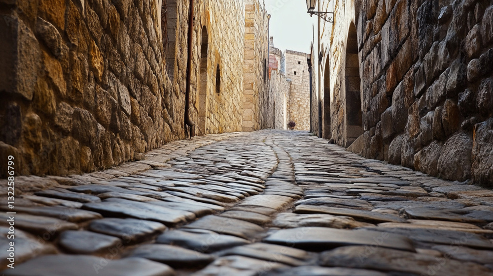 Fototapeta premium narrow street in the old city of jerusalem