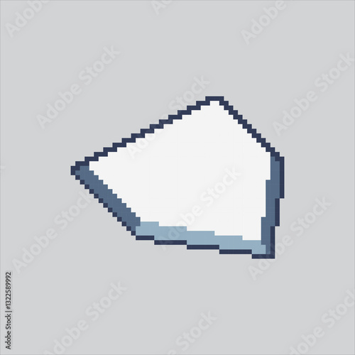 Pixel art illustration Baseball Home. Pixelated Home Plate. Baseball Home Plate Base Icon pixelated for the pixel art game and icon for website and video game. old school retro.