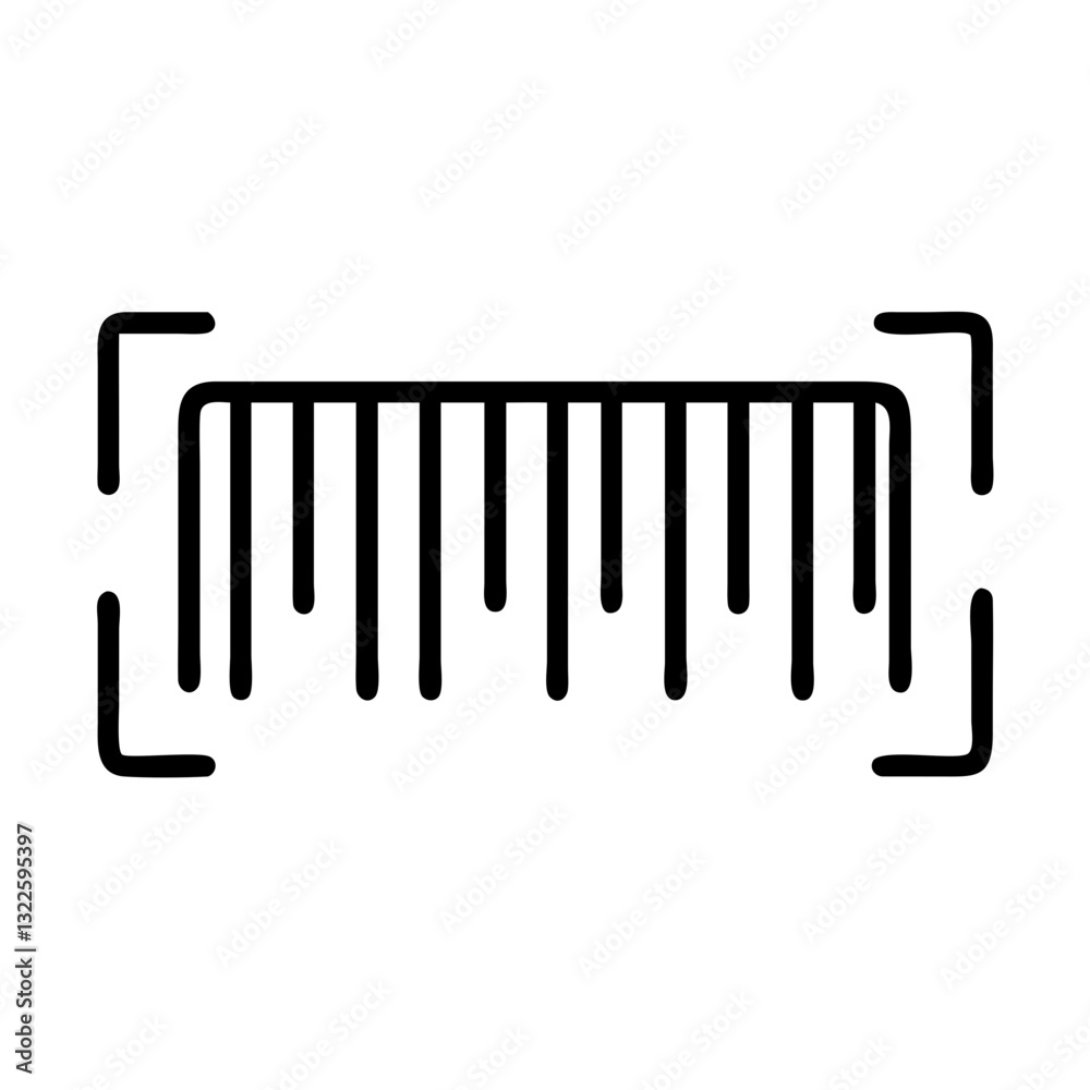 Barcode icon , simple line art. Identification, scanning, and retail themes. Ideal for technology, e-commerce, and business blogs/sites. Barcode icon , simple line art. Identification, scanning, and retail themes. Ideal for technology, e-commerce, and business blogs/sites.