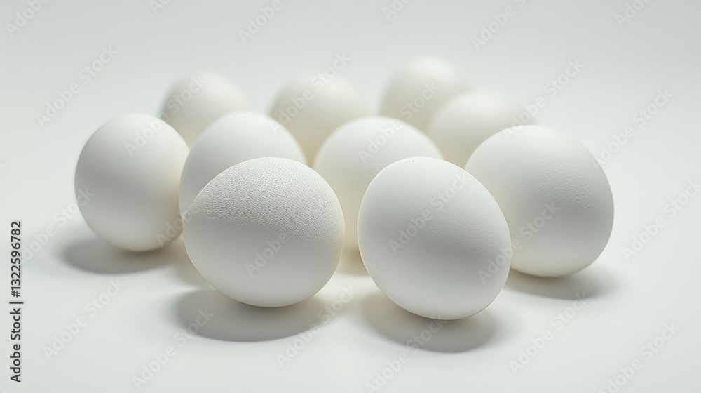 Cracked and whole chicken eggs, White chicken egg isolated on white background Cracked and whole chicken eggs, White chicken egg isolated on white background