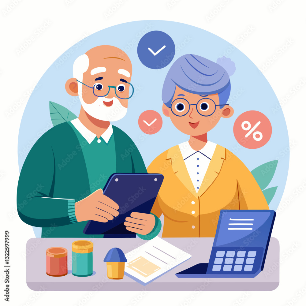 Illustration of doctors nurses and business people in office teamwork setting Illustration of doctors nurses and business people in office teamwork setting
