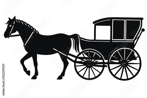 Horse carriage silhouette