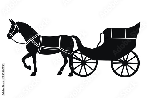 Horse carriage silhouette